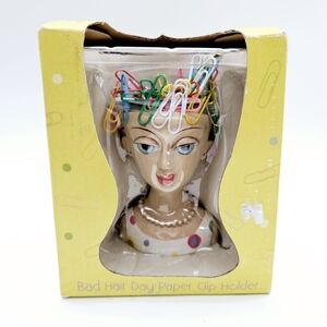 "Bad Hair Day" Paper Clip Holder